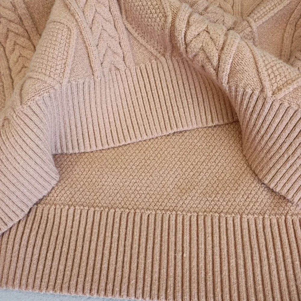 Philosophy Republic Women's XL? Brown‎ Sweater Cable Knit Long Sleeve Crew Neck - Picture 11 of 11
